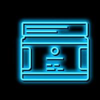 body butter neon glow icon illustration vector