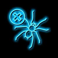 spider control neon glow icon illustration vector