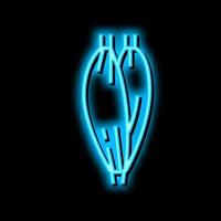 muscle human anatomy neon glow icon illustration vector