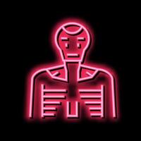 robot machine neon glow icon illustration vector