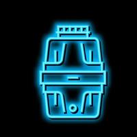 garbage disposal neon glow icon illustration vector