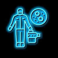 antiviral sanitization neon glow icon illustration vector