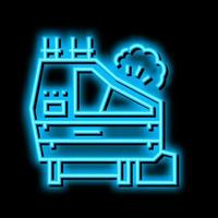 partial de-stoner machine factory neon glow icon illustration vector