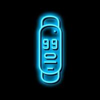 fitness tracker neon glow icon illustration vector