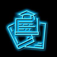 graduate program neon glow icon illustration vector