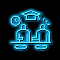 campus canteen neon glow icon illustration vector