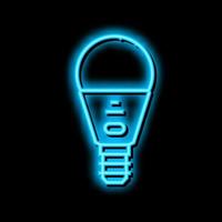smart light bulb neon glow icon illustration vector