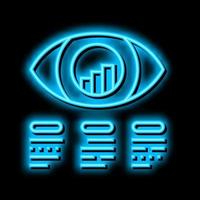 vision of business strategy neon glow icon illustration vector