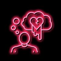 suicide psychological problems neon glow icon illustration vector