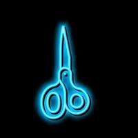 scissors stationery equipment neon glow icon illustration vector