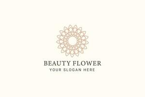 belleza flor logo vector icono ilustración