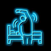 relaxation techniques neon glow icon illustration vector