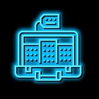 enterprise occupation neon glow icon illustration vector