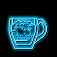 raf coffee neon glow icon illustration vector