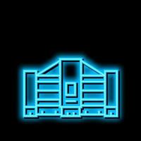 expo center neon glow icon illustration vector