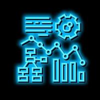 planning strategy erp neon glow icon illustration vector