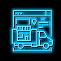 distribution and delivery service neon glow icon illustration vector