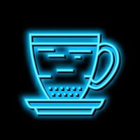 americano coffee neon glow icon illustration vector