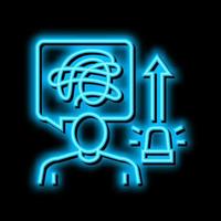 increased errors or accidents neon glow icon illustration vector