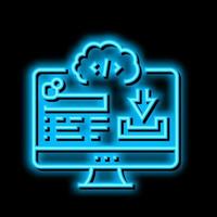 platform software neon glow icon illustration vector