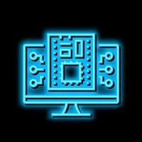 firmware software neon glow icon illustration vector