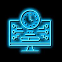 shareware upload neon glow icon illustration vector