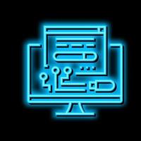 driver software neon glow icon illustration vector