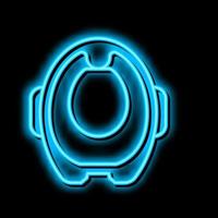 potty training seat neon glow icon illustration vector