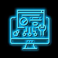 plugin program neon glow icon illustration vector