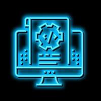 script code neon glow icon illustration vector