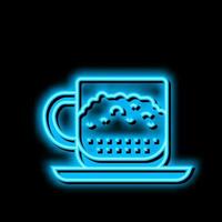 macchiato coffee neon glow icon illustration vector