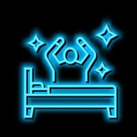 remaining passively awake neon glow icon illustration vector
