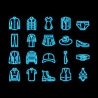 Clothes And Wearing Accessories neon glow icon illustration vector