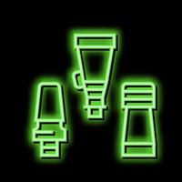 hookah adapters neon glow icon illustration vector