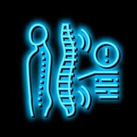 spondyloarthropathies health problem neon glow icon illustration vector