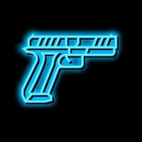 centerfire pistol neon glow icon illustration vector