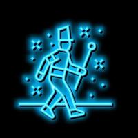 parade manager neon glow icon illustration vector