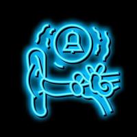 tinnitus health problem neon glow icon illustration vector