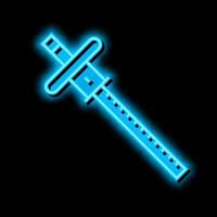marking gauge carpenter accessory neon glow icon illustration vector