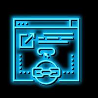 links from authority site neon glow icon illustration vector
