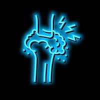 gout health problem neon glow icon illustration vector