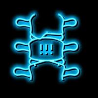 ankylosing spondylitis neon glow icon illustration vector