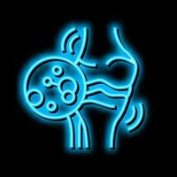 juvenile idiopathic arthritis neon glow icon illustration vector