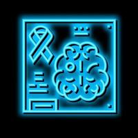 neuro-oncology researching neon glow icon illustration vector