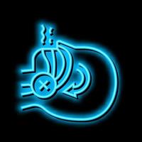 sleep apnea neon glow icon illustration vector