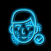 facial reconstruction surgery neon glow icon illustration vector