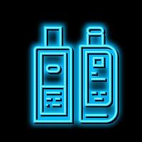 facial toner and lotion neon glow icon illustration vector