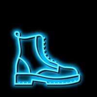 boot foot clothes neon glow icon illustration vector