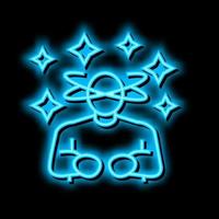 dizziness or lightheadedness neon glow icon illustration vector