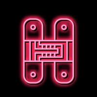 hidden hinges neon glow icon illustration vector